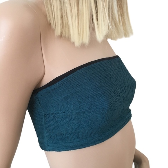 Free Society Two Piece Scrunch Swimsuit Cheeky Bikini Bottom & Bandeau Bra Top - Picture 6 of 14